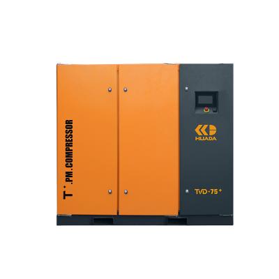 HUADA smart two-stage permanent magnet VSD screw air compressor for continuous industrial air