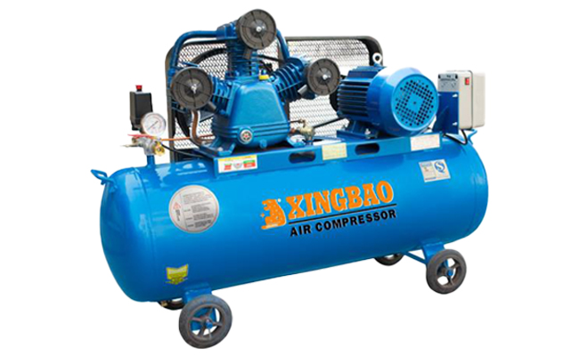 What is the reason why there is oil in the exhaust gas of the piston air compressor?